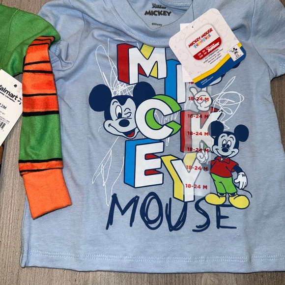 New Teenage mutant Ninja Turtle pajamas Mickey Mouse shirt boys 12-18 months - Picture 3 of 3